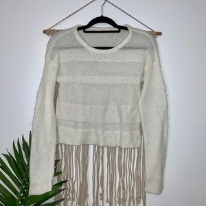 Sheer striped sweater